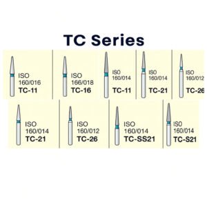 mani diamond airotor and contra angle burs taper conical end / tc series