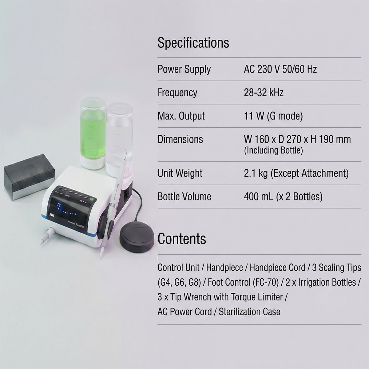 nsk varios 970 ultrasonic scaler with 3 tips (y1001175) nsk varios 970 ultrasonic scaler with 3 tips (y1001175)