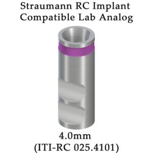 dentaltech lab analog ∅4.0mm straumann rc implant compatible (iti rc 025.4101)