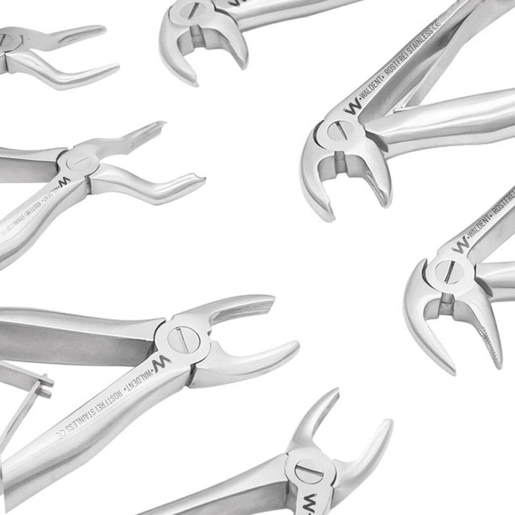 waldent pedodontic extraction forceps kit premium (set of 7) k1/9