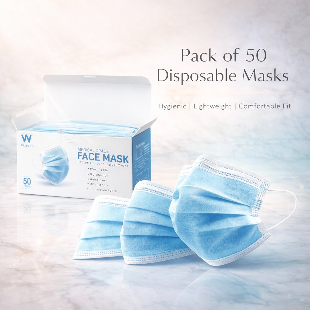 waldent face mask 3 ply ( pack of 50 )